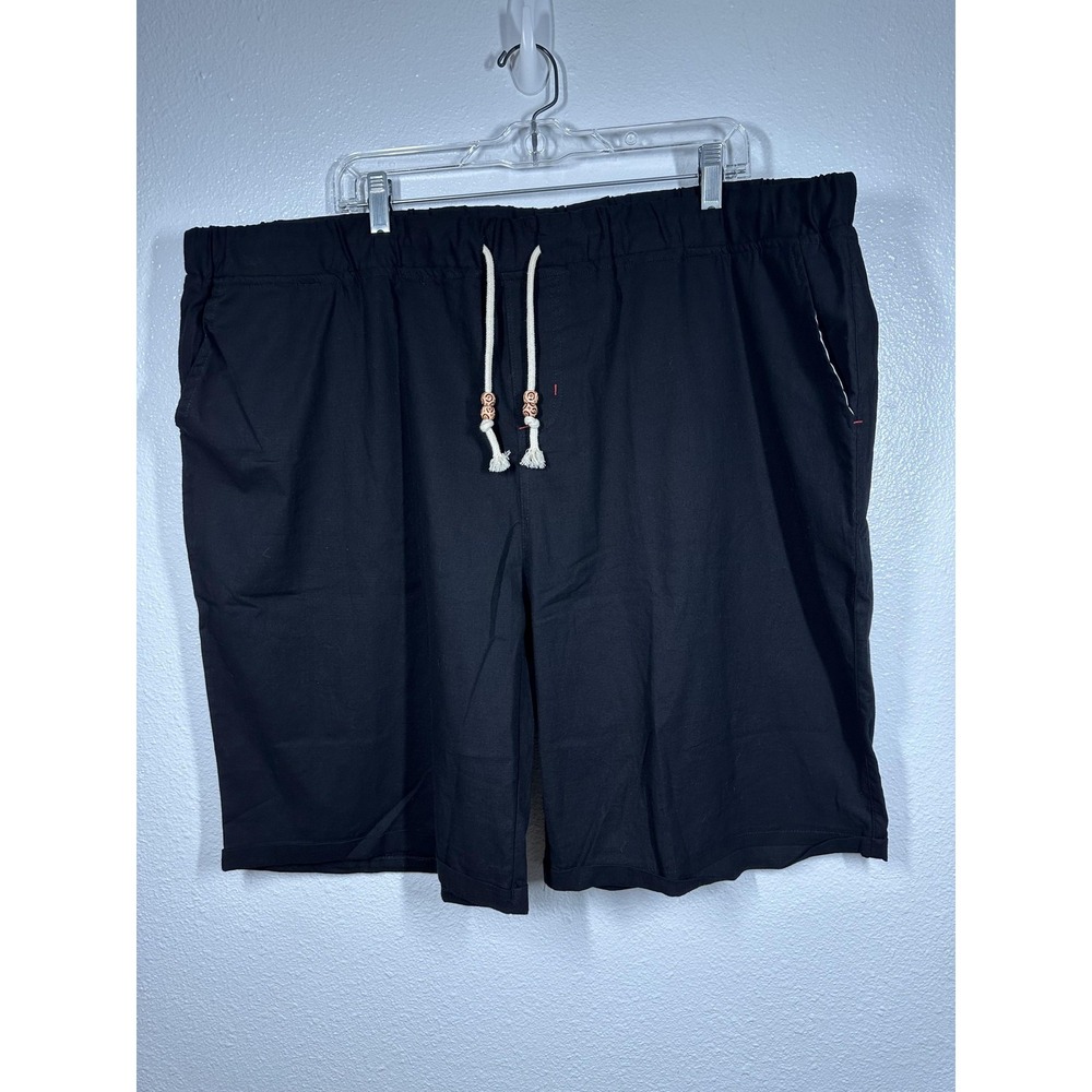 JWD Shorts Mens 2XL Linen‎ Blend Drawstring Casual Summer Relaxed Fit